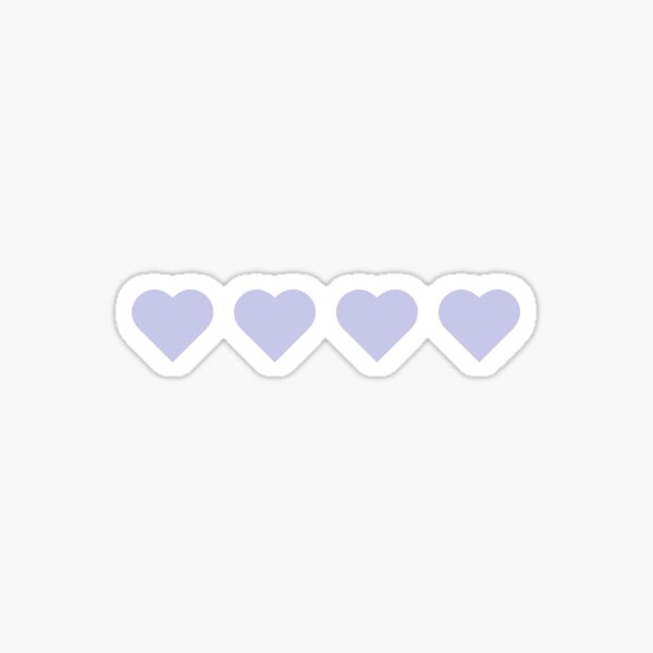 4 Purple Hearts Sticker