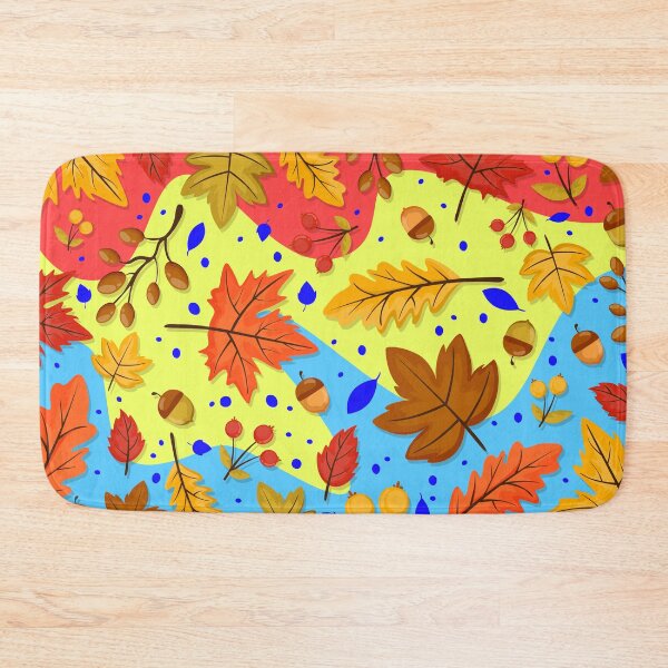 Autumn nature Bath Mat