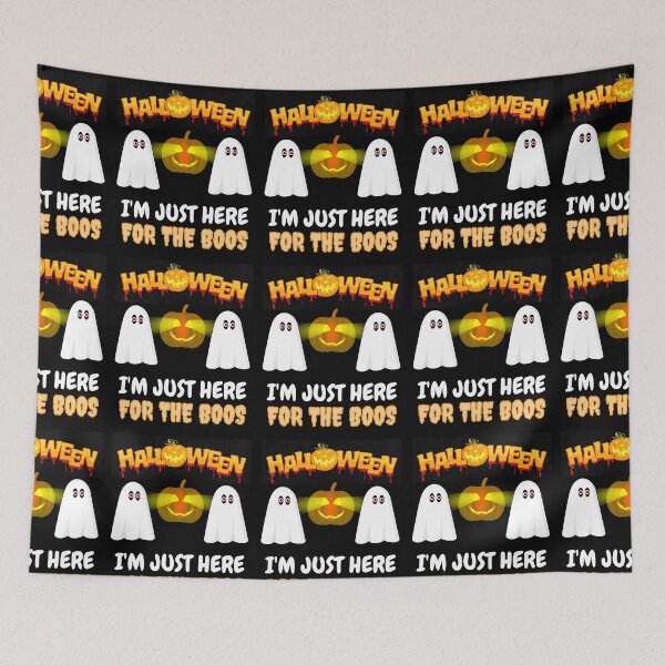 Item preview, Halloween I'm Just Here For The Boos Creepy Pumpkin Spooky Ghosts Halloween Boos designed and sold by RGRamsey.