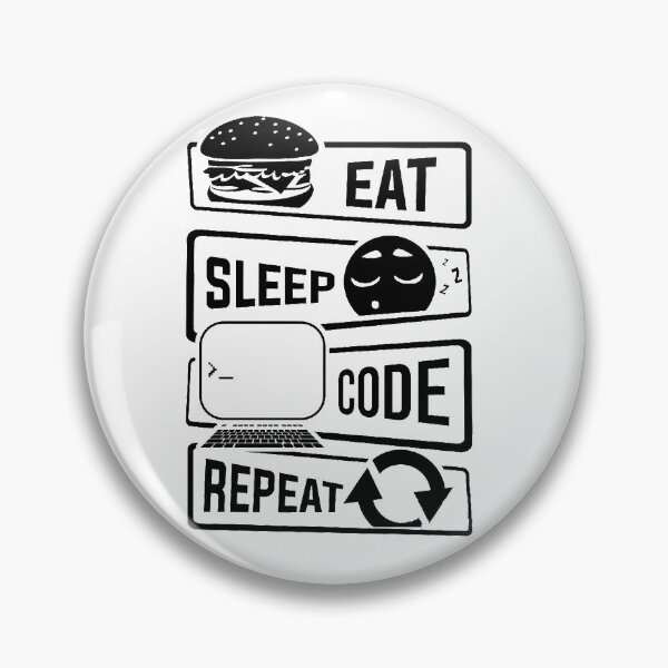 Item preview, EAT SLEEP CODE REPEAT designed and sold by Sahil Belurkar.