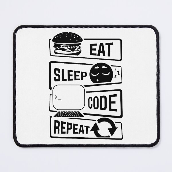 Item preview, EAT SLEEP CODE REPEAT designed and sold by Sahil Belurkar.
