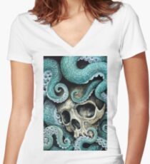 please love, don't die so far from the sea Women's Fitted V-Neck T-Shirt