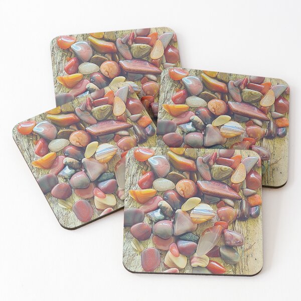 Item preview, Beautiful tumbled agates on gum tree Bark designed and sold by TeeRayBee.