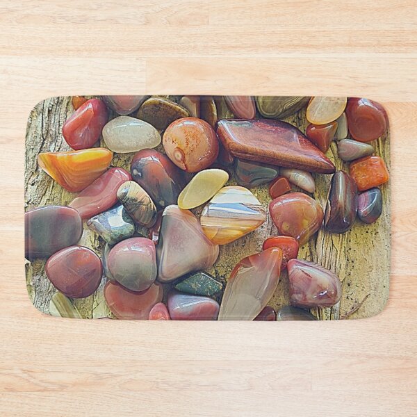 Item preview, Beautiful tumbled agates on gum tree Bark designed and sold by TeeRayBee.