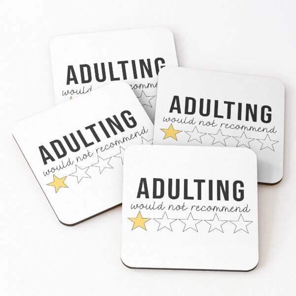 Item preview, Adulting, would not recommend designed and sold by KatyaDesigns.