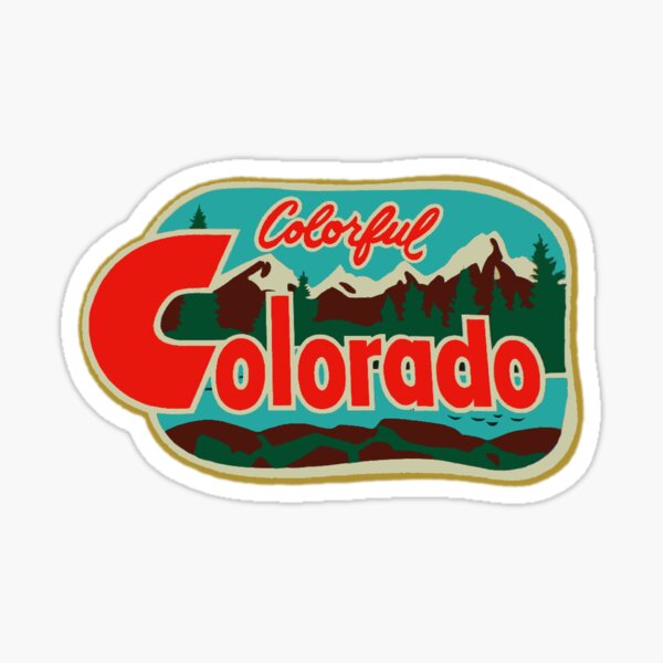 Sticker Voyage Colorado Vintage Coloré Sticker