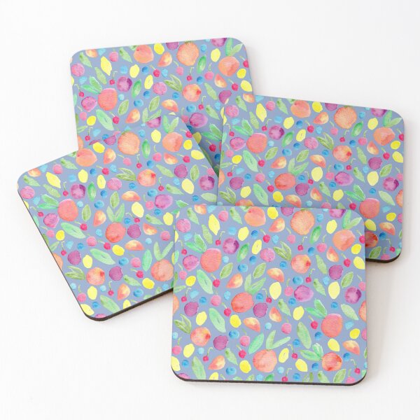 Item preview, Light Blue Colourful Watercolour Summer Fruit designed and sold by Lozzie Eliza Designs.