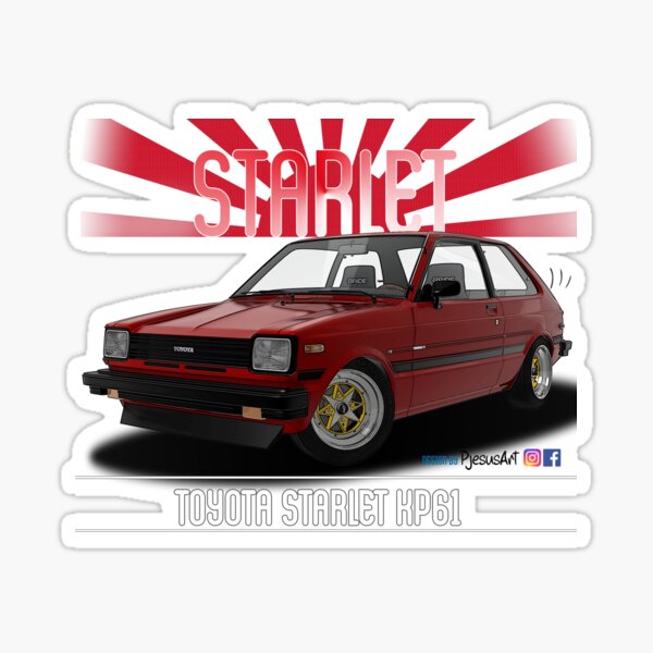 Toyota Starlet Stickers Redbubble