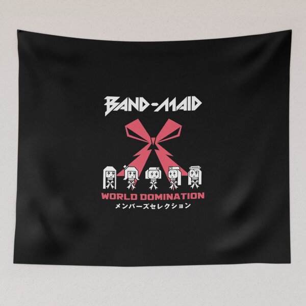 Item preview, Amazable Band Maid-Japanese Rock Girl Group In World Domination Silhouette Design T-Shirt Stic designed and sold by nthonym.