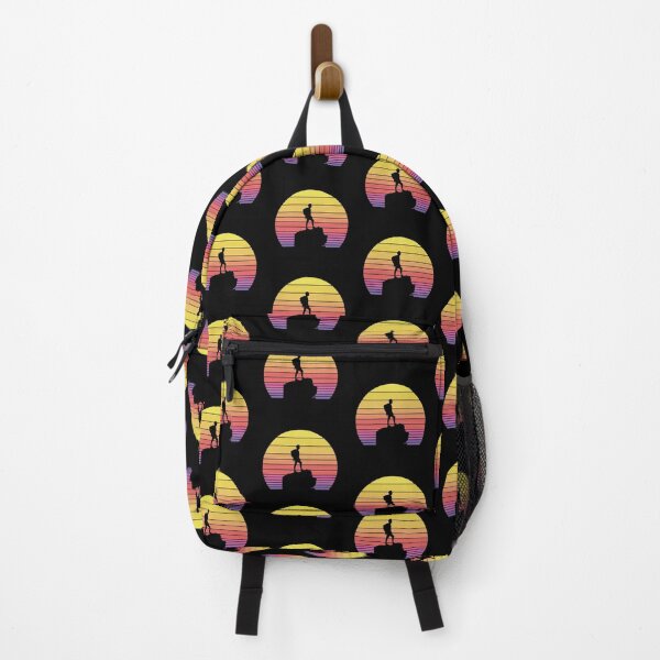 Item preview, Camping Campers Hiking on a Mountain Retro Sunset designed and sold by JackLamel.