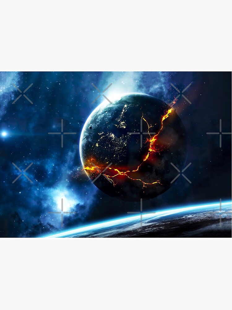 Planets in space colliding with explosion aesthetic vibe - Cover Art Market