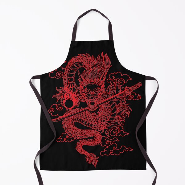 Item preview, Red Chinese Dragon with Black Background designed and sold by SoccaTamam.