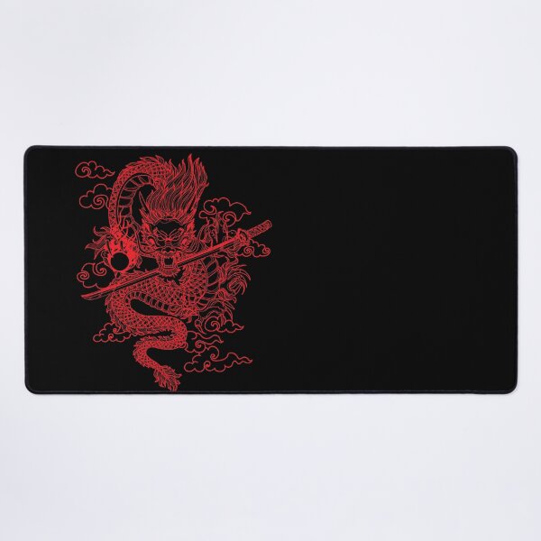 Item preview, Red Chinese Dragon with Black Background designed and sold by SoccaTamam.