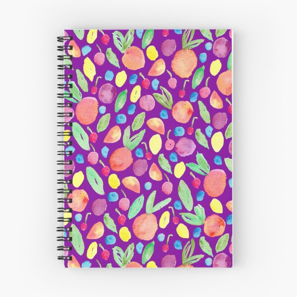 Item preview, Deep Purple Colourful Watercolour Summer Fruit designed and sold by Lozzie Eliza Designs.