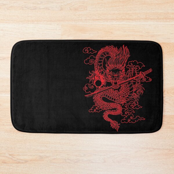Item preview, Red Chinese Dragon with Black Background designed and sold by SoccaTamam.