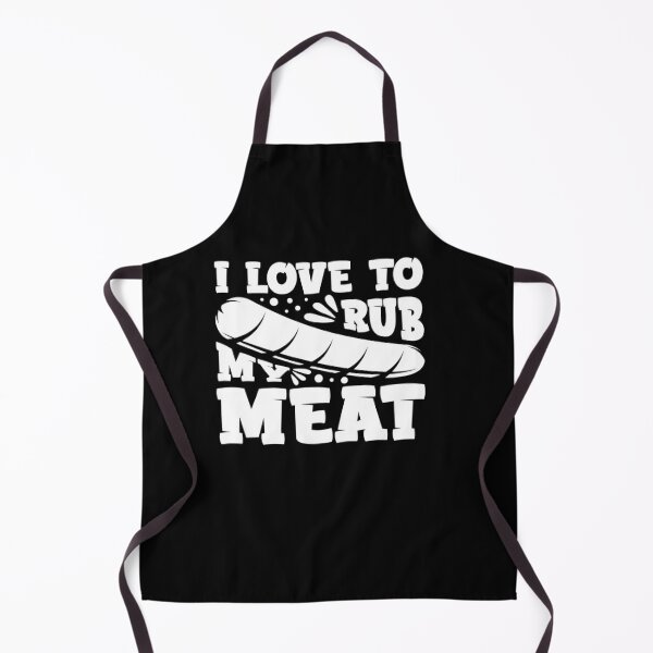 Dad Apron I Like My Butt Rubbed BBQ Grilling Apron For Men Smoker