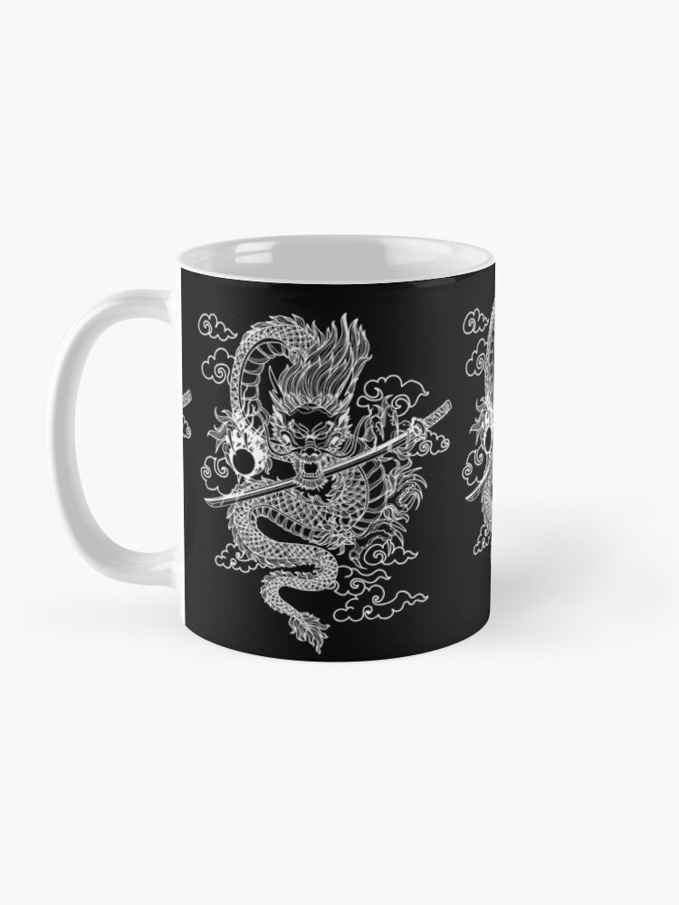 Creature Cups Mug White Ceramic Dragon Black Coffee Tea Cup