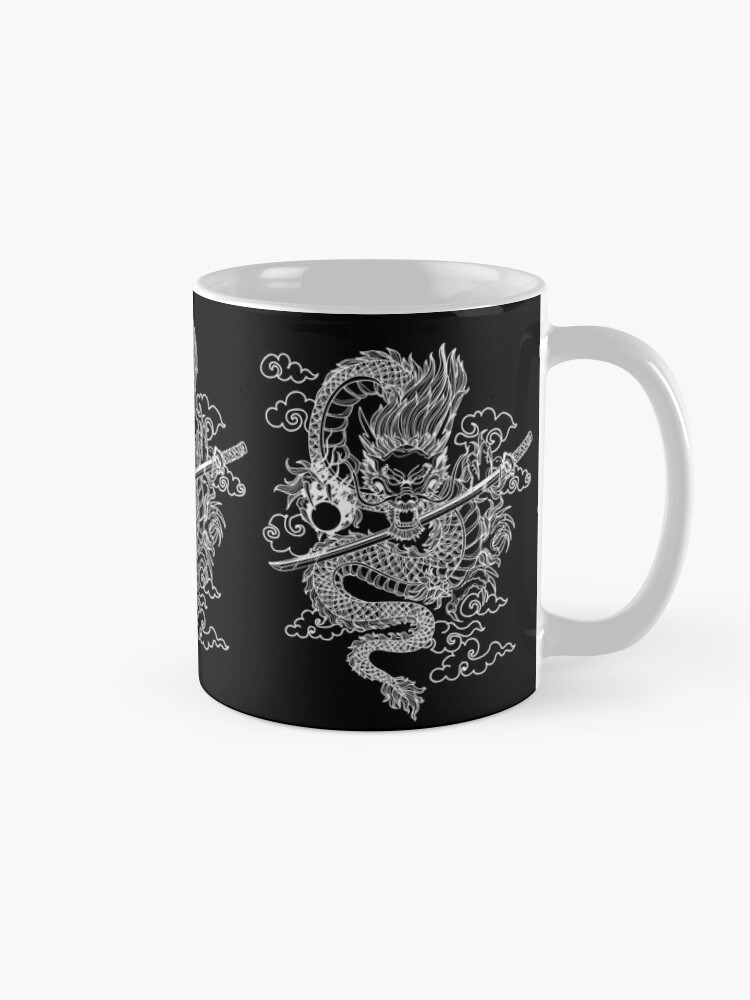 Creature Cups Mug White Ceramic Dragon Black Coffee Tea Cup