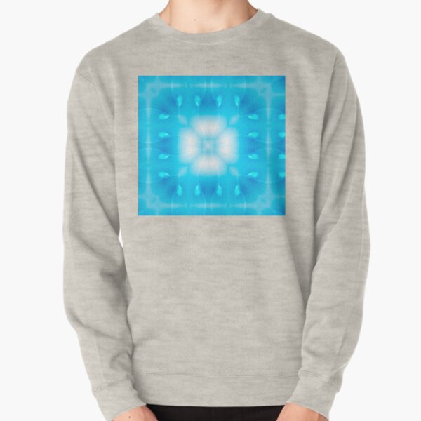 Mystical cross on a light blue background. Strength of Christians Pullover Sweatshirt