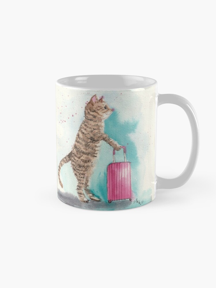 Alternate view of Vacation Kitty Art Mug