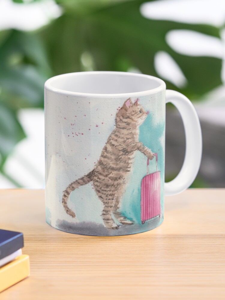 Thumbnail 1 of 6, Coffee Mug, Vacation Kitty Art designed and sold by ErinsGarden.