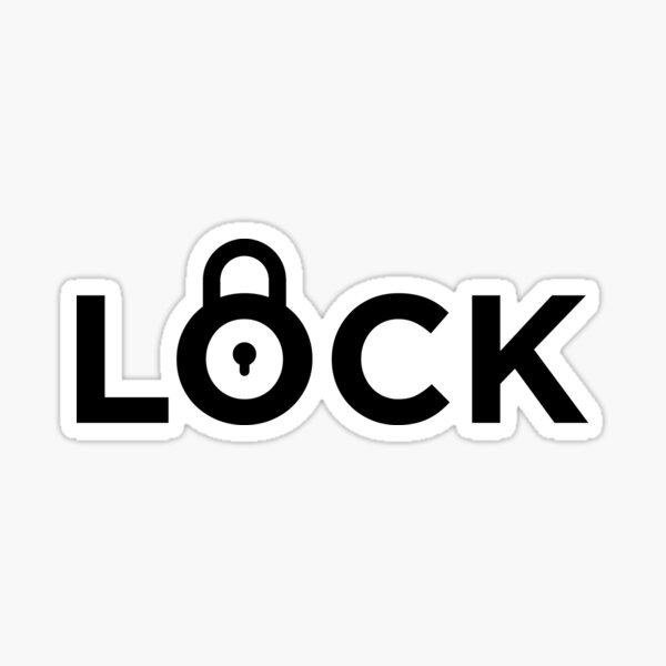 "Lexpressive Lock" Sticker for Sale by mnmlstID Redbubble