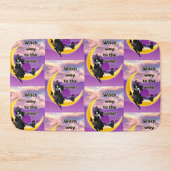 Item preview, Witch way to the wine (square) designed and sold by NyengRepublic.
