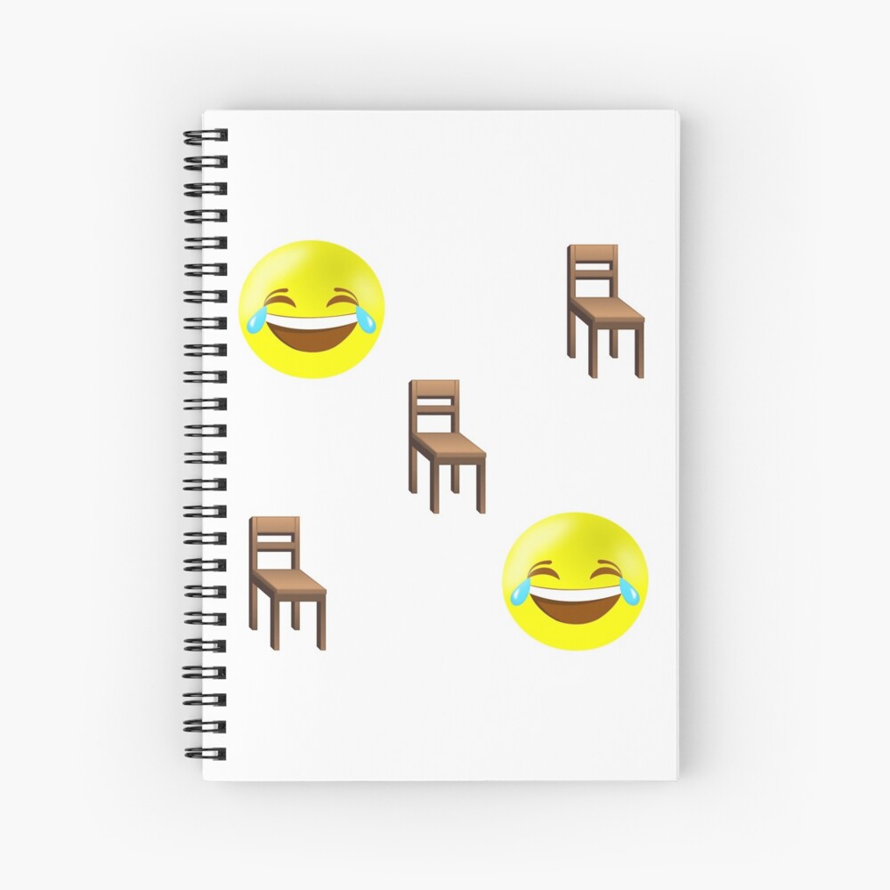 "Chair emoji, lol emoji, tik tok meme emoji" Spiral Notebook by