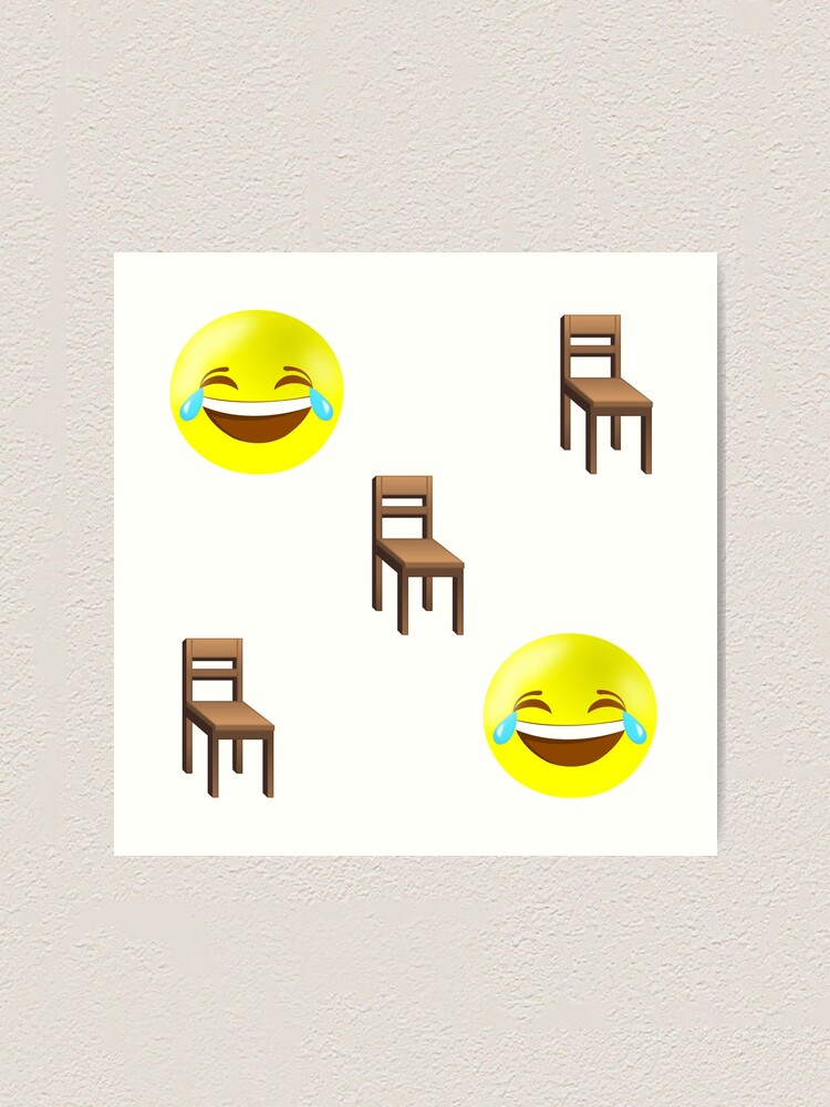 "Chair emoji, lol emoji, tik tok meme emoji" Art Print for Sale by