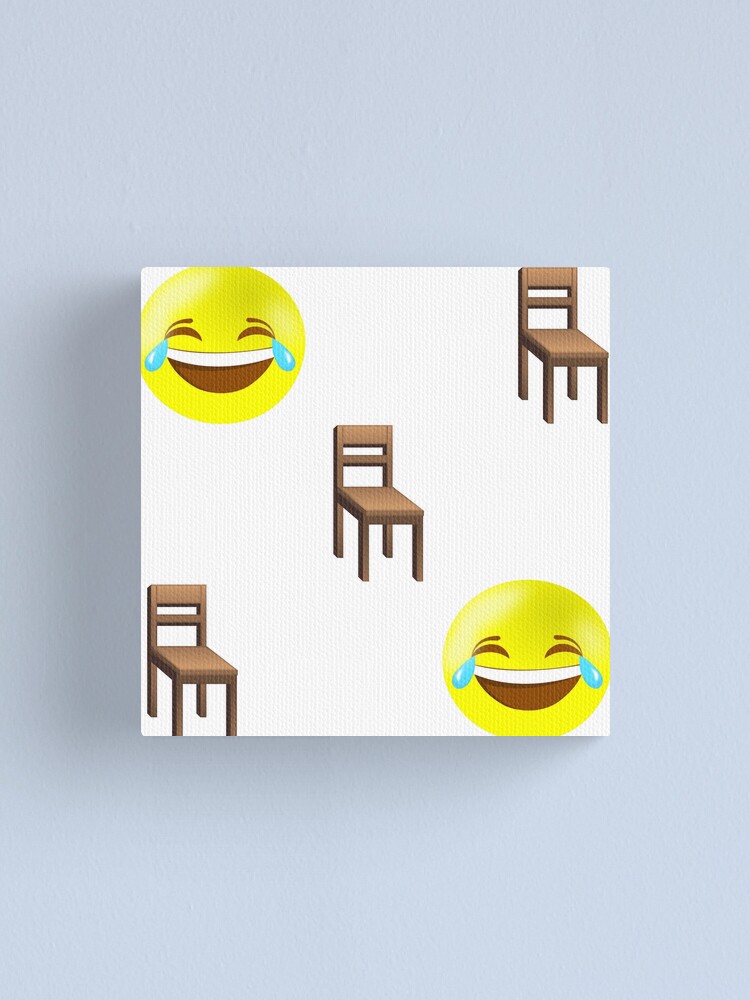 "Chair emoji, lol emoji, tik tok meme emoji" Canvas Print for Sale by
