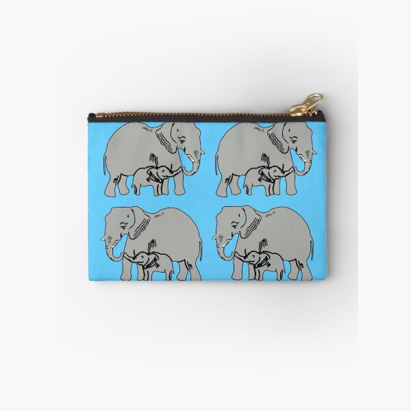 Item preview, Elephants Pattern in Blue designed and sold by Abigail Davidson.