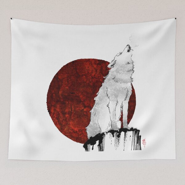 Item preview, Midnight Wolf on white designed and sold by valentinawings.