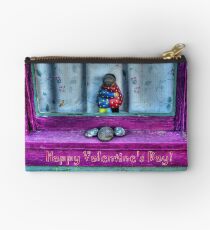 " Window Hug" Valentine's Day Card Studio Pouch