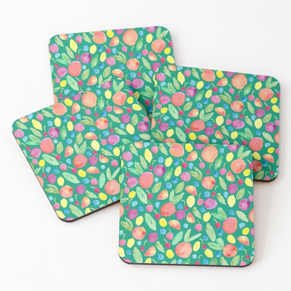 Item preview, Green Colourful Watercolour Summer Fruit designed and sold by Lozzie Eliza Designs.