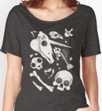 black Skulls and Bones - Wunderkammer Women's Relaxed Fit T-Shirt