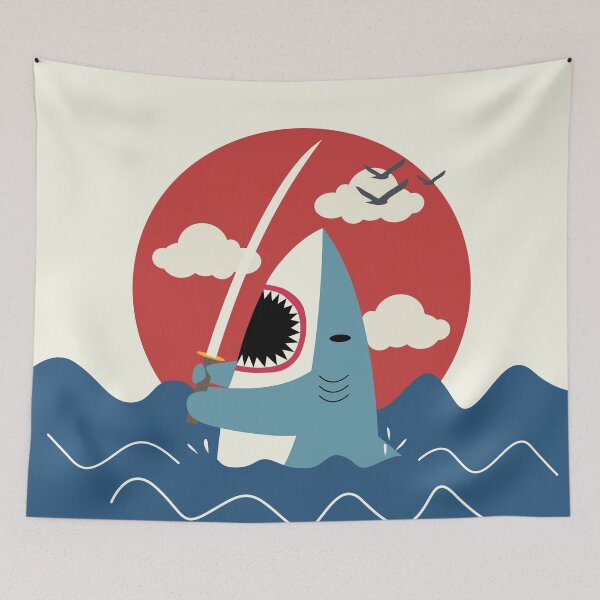 Item preview, Retro Samurai Shark designed and sold by DAFIN.