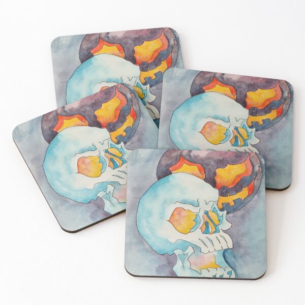 Item preview, Halloween Skull and Pumpkin designed and sold by Elenstyleart.