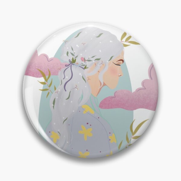 Item preview, Dreamy girl with flowery hair designed and sold by MysticalInnk.