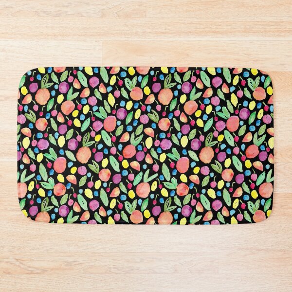Item preview, Black Colourful Watercolour Summer Fruit designed and sold by Lozzie Eliza Designs.
