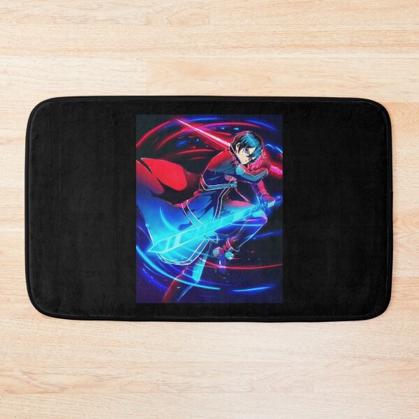 Item preview, A cool anime character with blue and red swords  Poster designed and sold by PaulaStokes2.