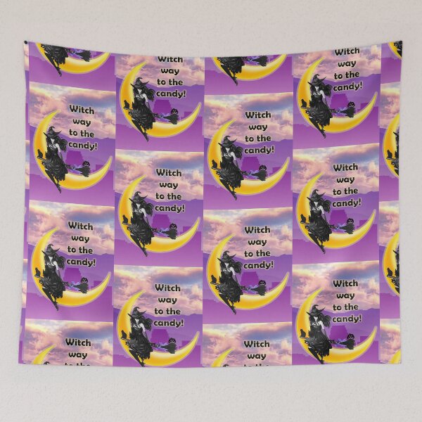 Item preview, Witch way to the candy (square) designed and sold by NyengRepublic.