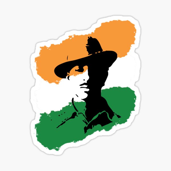 HindK 12.7 cm Vinyl Sticker Pack Of 5 (5×5 & 4×4 inch ) | REAL HERO SHAHEED BHAGAT  SINGH FANS | Printed Design Water-Proof Stickers For Home & Office car bike  Self