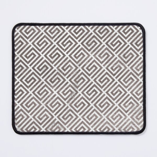 Item preview, Silver Greek Key Pattern on White Marble designed and sold by thelustrous.