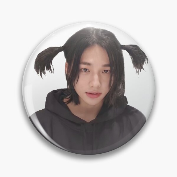 Item preview, Stray Kids - Hyunjin - Pig Tails Cute Hair designed and sold by BobaBit.