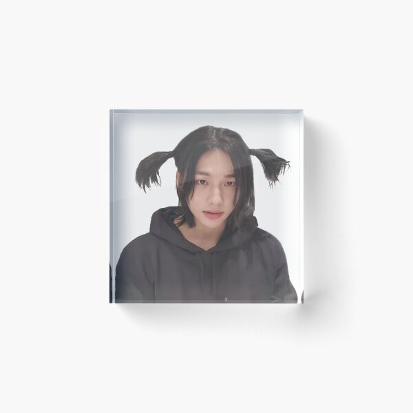 Stray Kids - Hyunjin - Pig Tails Cute Hair Acrylic Block