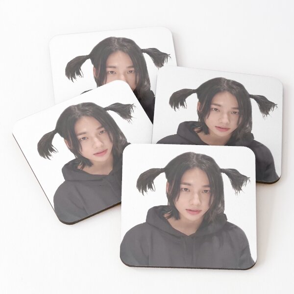 Item preview, Stray Kids - Hyunjin - Pig Tails Cute Hair designed and sold by BobaBit.