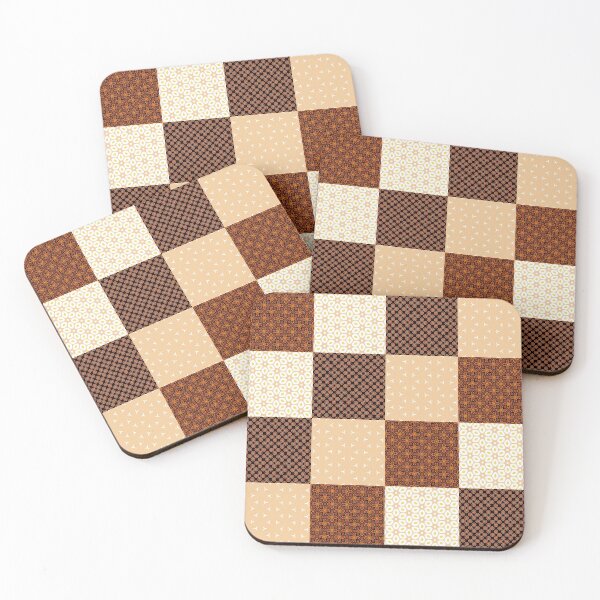 Item preview, Vintage granny patchwork quilt pattern in Fall colors designed and sold by Tanya Mihe.