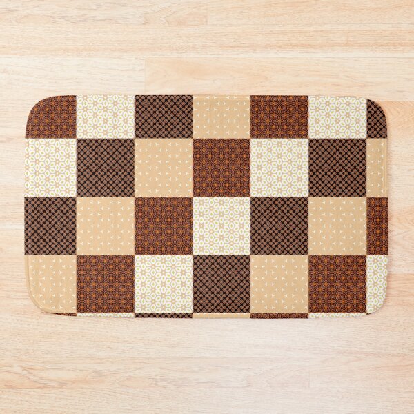 Item preview, Vintage granny patchwork quilt pattern in Fall colors designed and sold by Tanya Mihe.