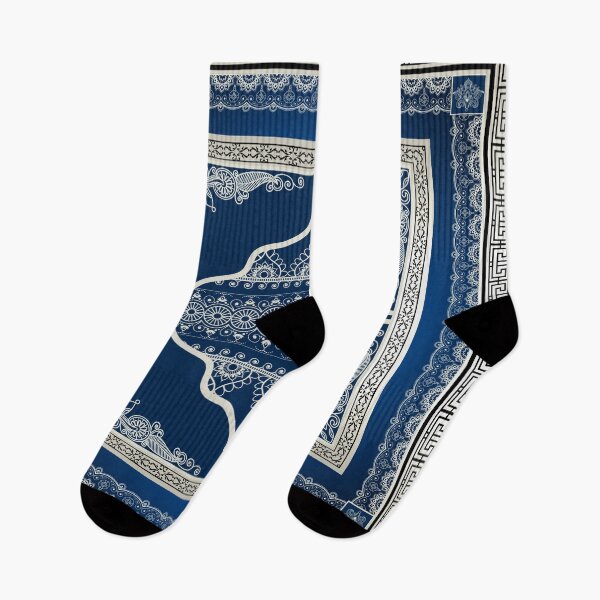 Item preview, Greek Key Border Blue Cream Moroccan Design designed and sold by Yiorgos Designs.