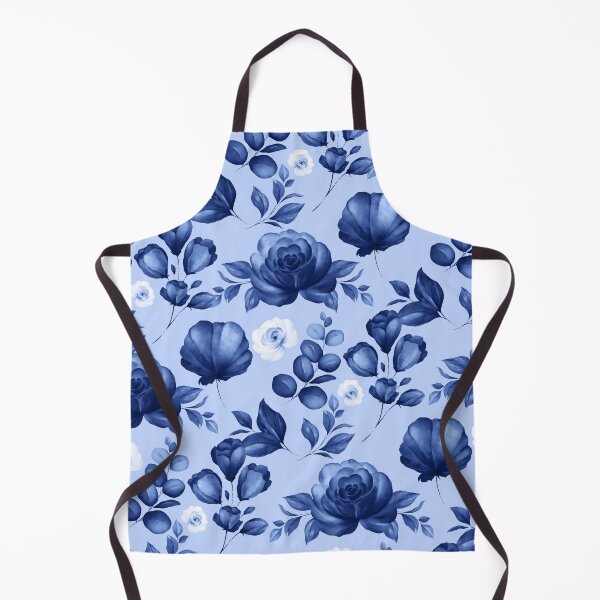 Item preview, Blue Watercolor Floral Pattern designed and sold by thelustrous.